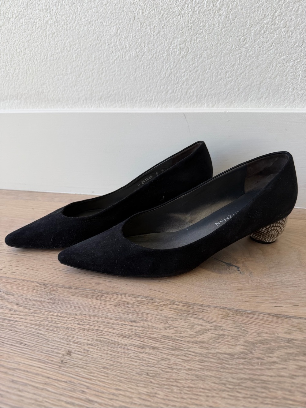 STUART WEITZMAN Chain Heeled Pointed Toe Shoes Heels